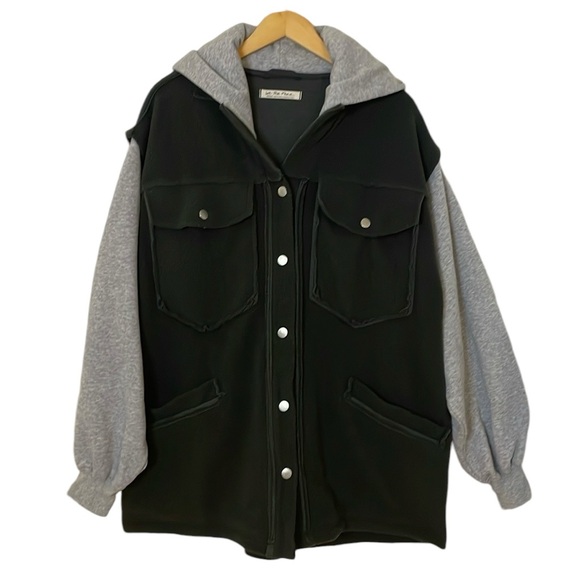 Free People Treeline Cardi Work Fleece Shirt Jacket Size Medium - Picture 2 of 15